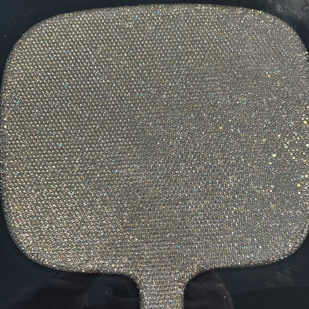 Glitz and Glam Mirror 5x Handled Rhinestone - Picture 2 of 4